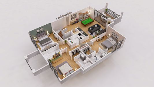 Contemporary luxury home with glass balconies in Poole, UK, showcasing modern architectural design.